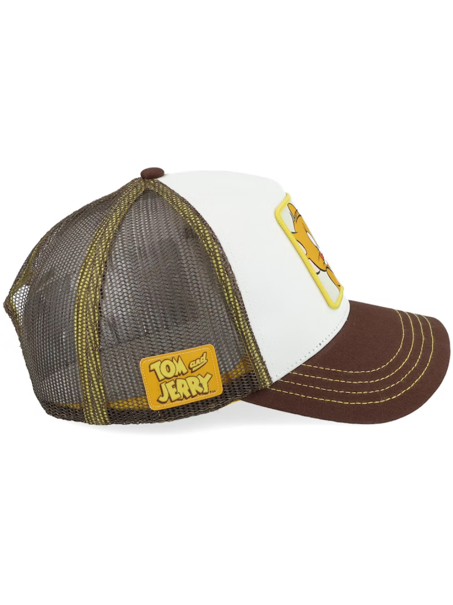 Cappellino Trucker Jerry di Capslab x Looney Tunes (Tom &amp; Jerry) - Bianco/Marrone