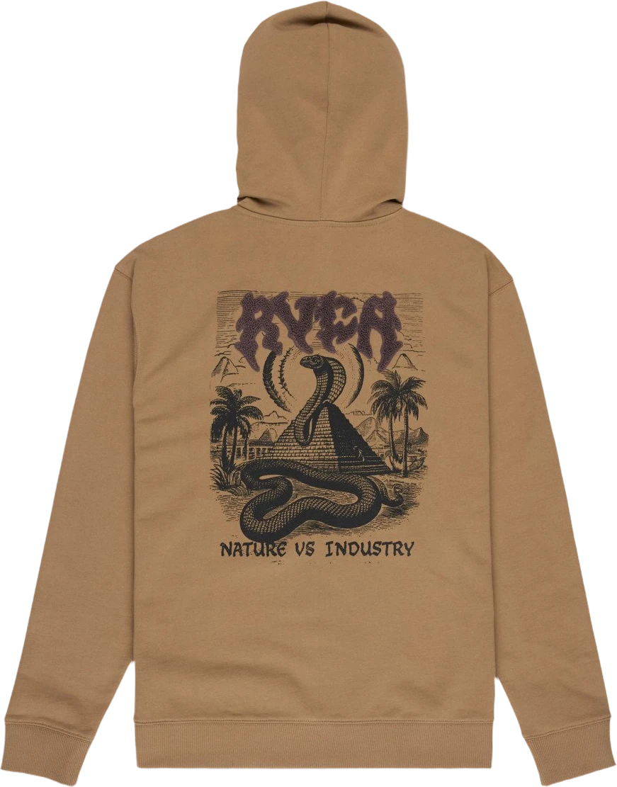 Rvca Cobra Emire Sudadera con capucha y cremallera sudadera hombre detail 3 | Marrón