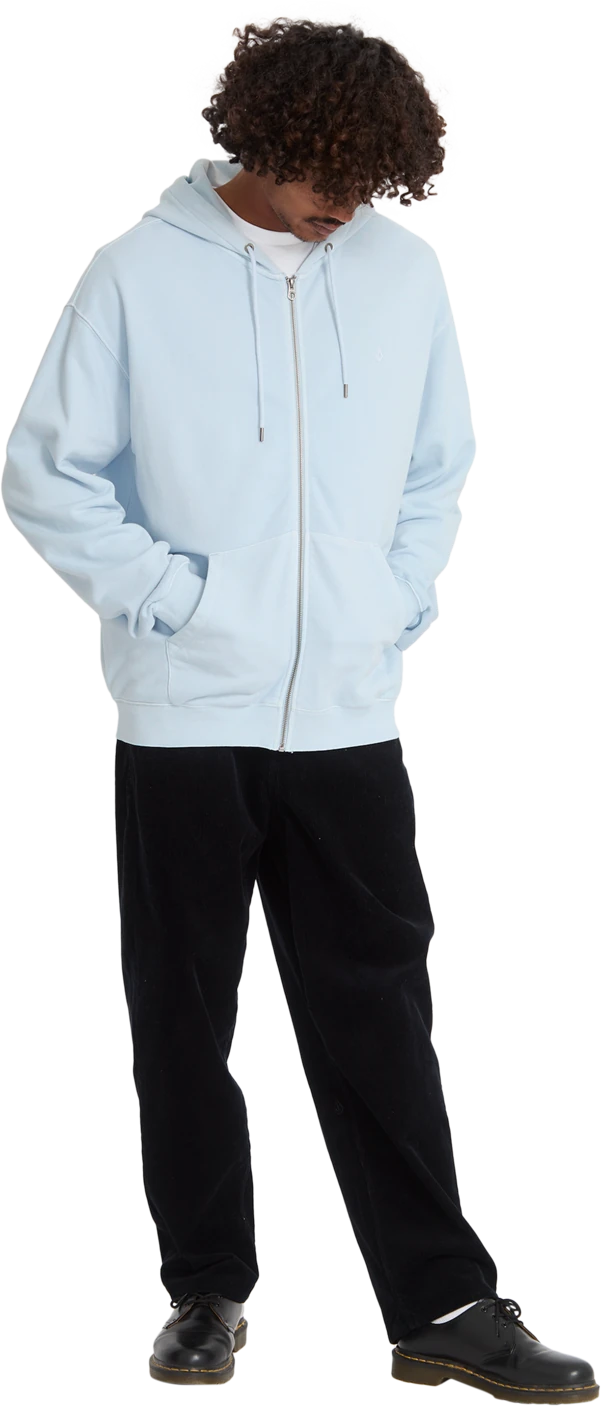 Volcom SINGLE STONE TW ZIP sudadera con capucha hombre detail 4 | Light Blue Acid