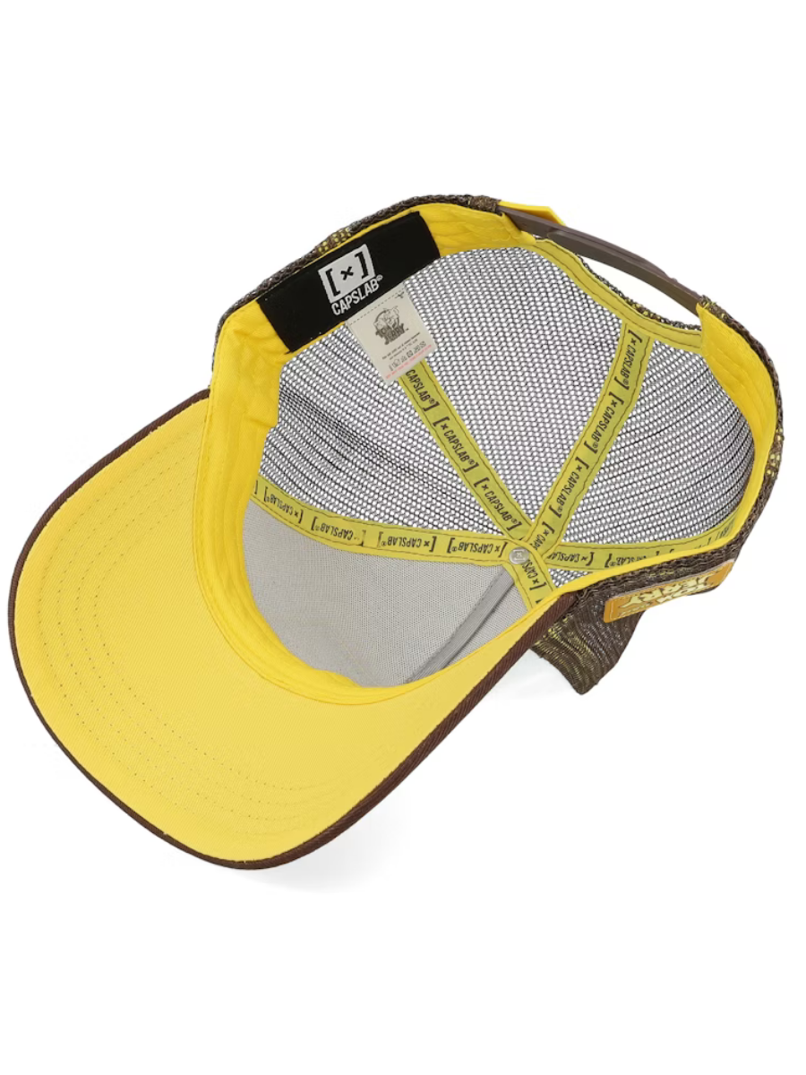 Cappellino Trucker Jerry di Capslab x Looney Tunes (Tom &amp; Jerry) - Bianco/Marrone