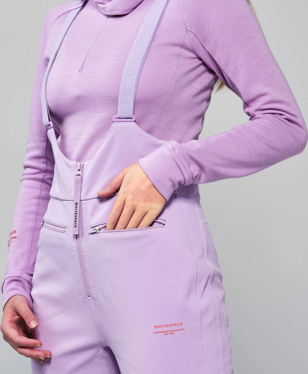 Whitespace HIGH WAISTED BIB PANT pantalón mujer detail 5 | Lilac Purple
