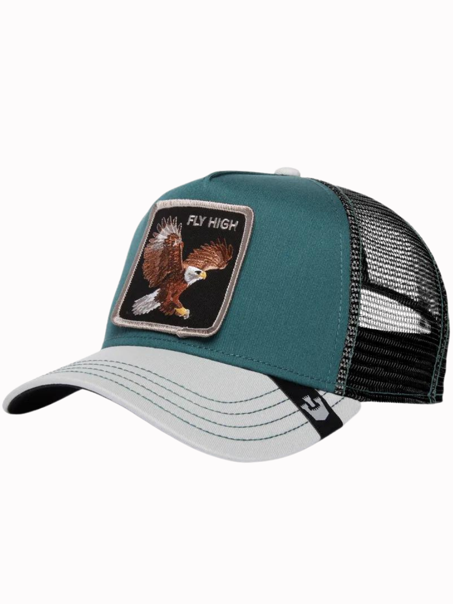 Cappellino da camionista The Fly High Bird di Goorin Bros - Smeraldo