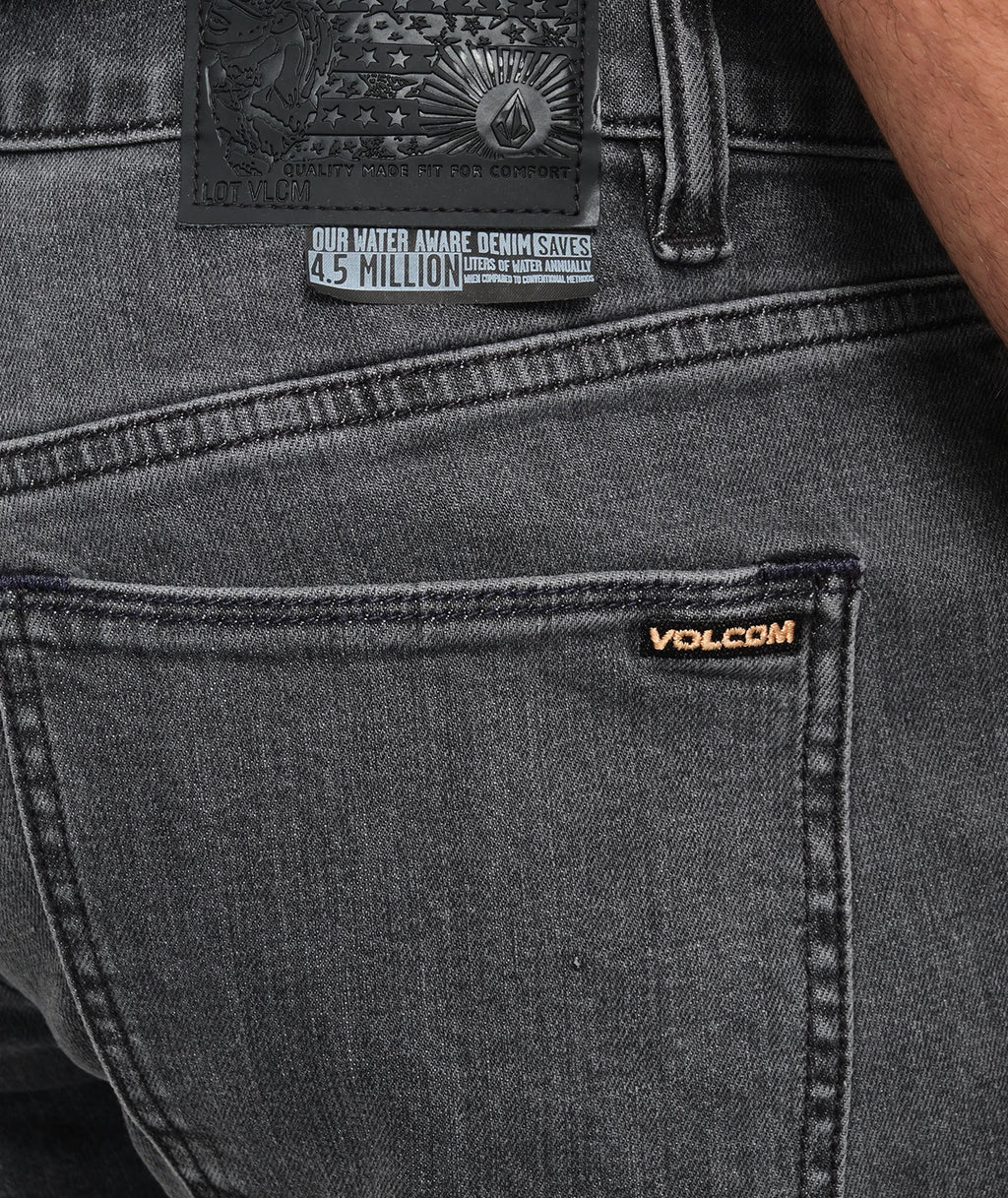 Volcom Vorta Jeans pantalón tejano hombre detail 5 | Neutral Grey