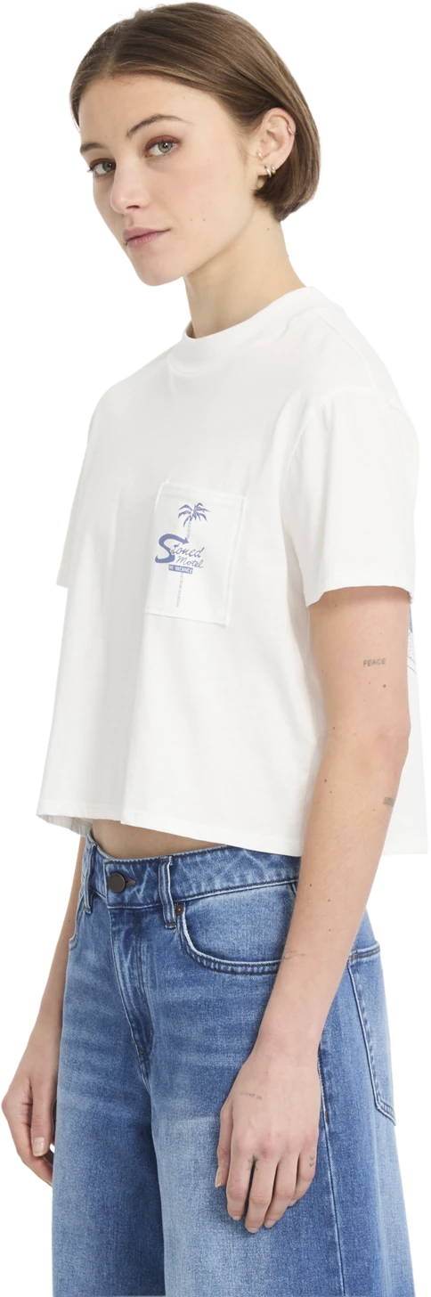 Volcom POCKET DIAL TEE camiseta manga corta mujer detail 2 | VINTAGE WHITE