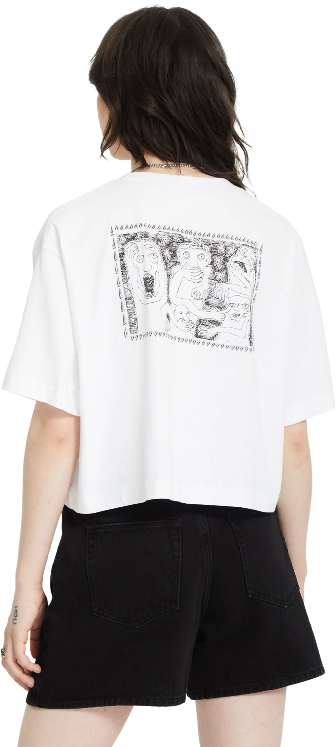 Volcom Drumstone T-shirt camiseta manga corta mujer detail 1 | White