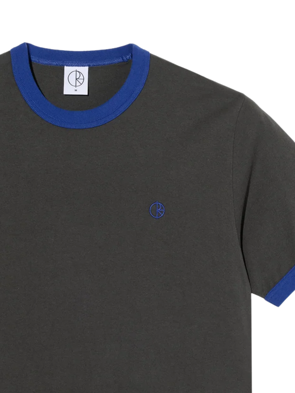 T-Shirt Polar Skate Co. Ringer Tee | Dirty Black/Egyptian Blue