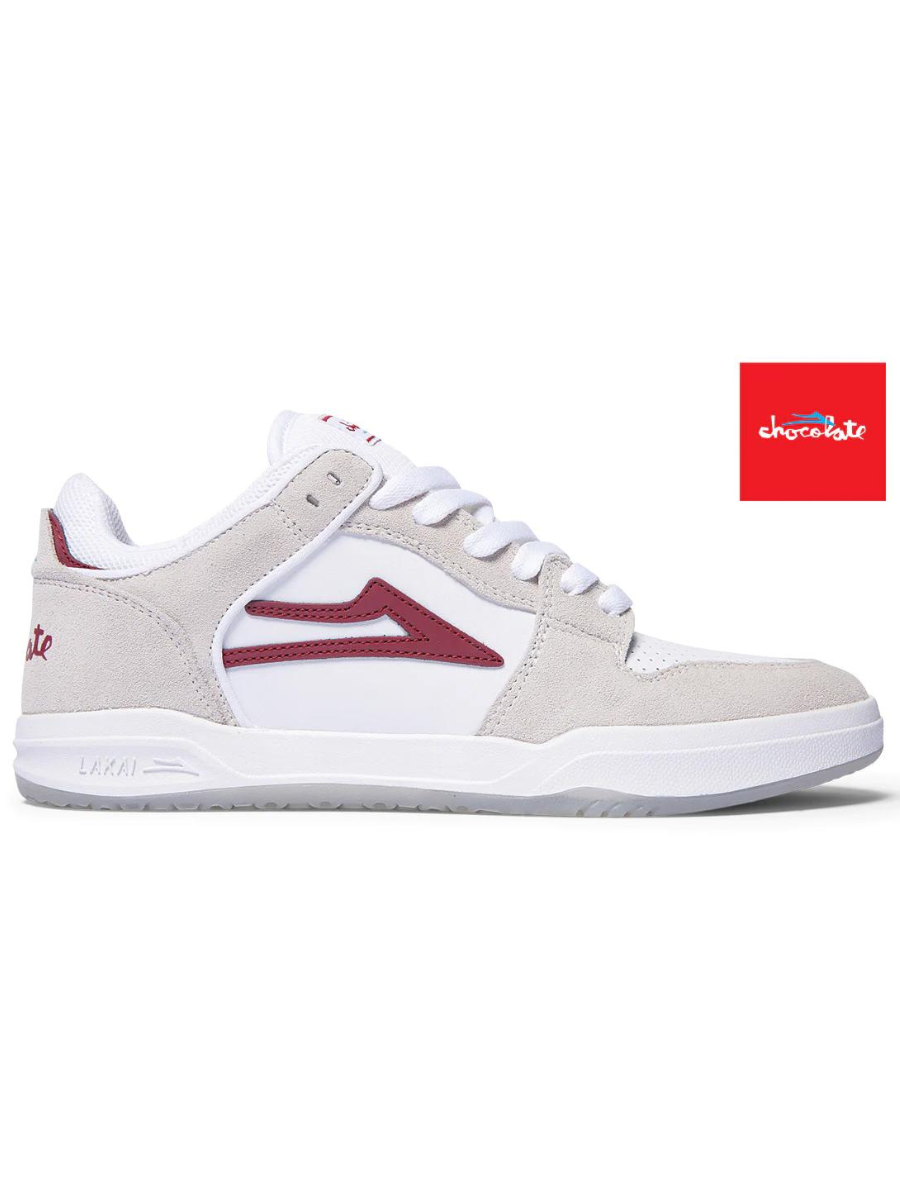 Lakai Telford Low Skateschuh – Weiß / Rotes Wildleder