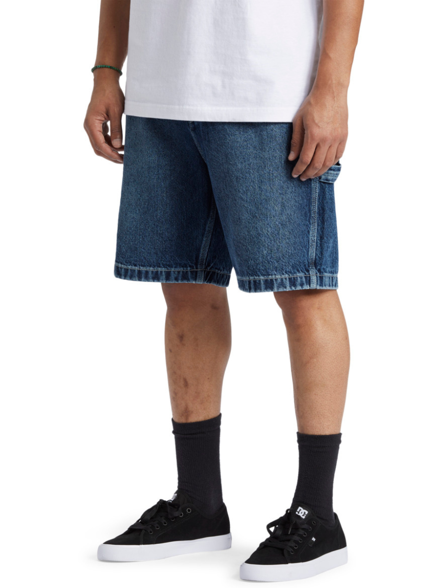 Carpenter Baggy 22" Jeansshorts – Dunkles Indigo