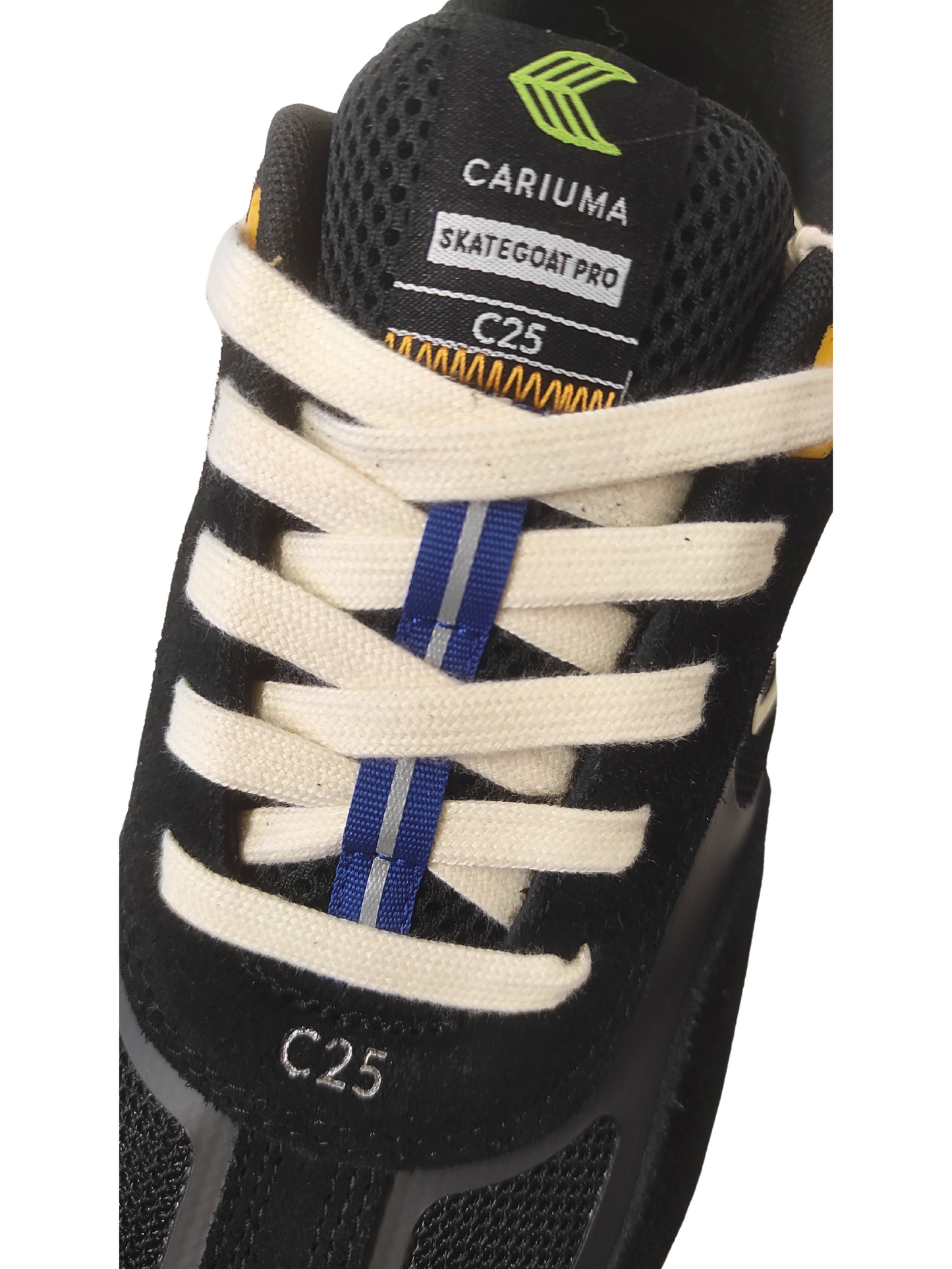 Sapatilhas Cariuma Skategoat C25 Pro - Black Suede Mesh Ivory