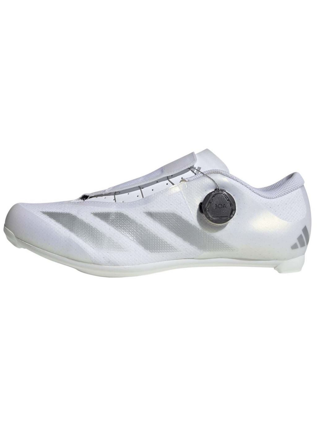 Adidas Tempo 3 Stripes BOA Rennradschuhe | Wolkenweiß / Silbermetallic / Kernschwarz