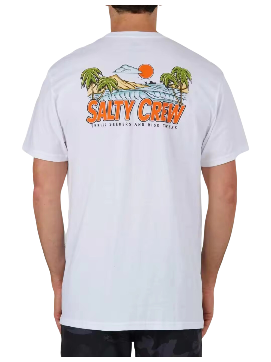 Camiseta Salty Crew Tropicali - Branca | Camisetas masculinas | Camisetas masculinas de manga curta | Coleção_Zalando | Novos Produtos | Produtos mais recentes | Produtos mais vendidos | surfdevils.com