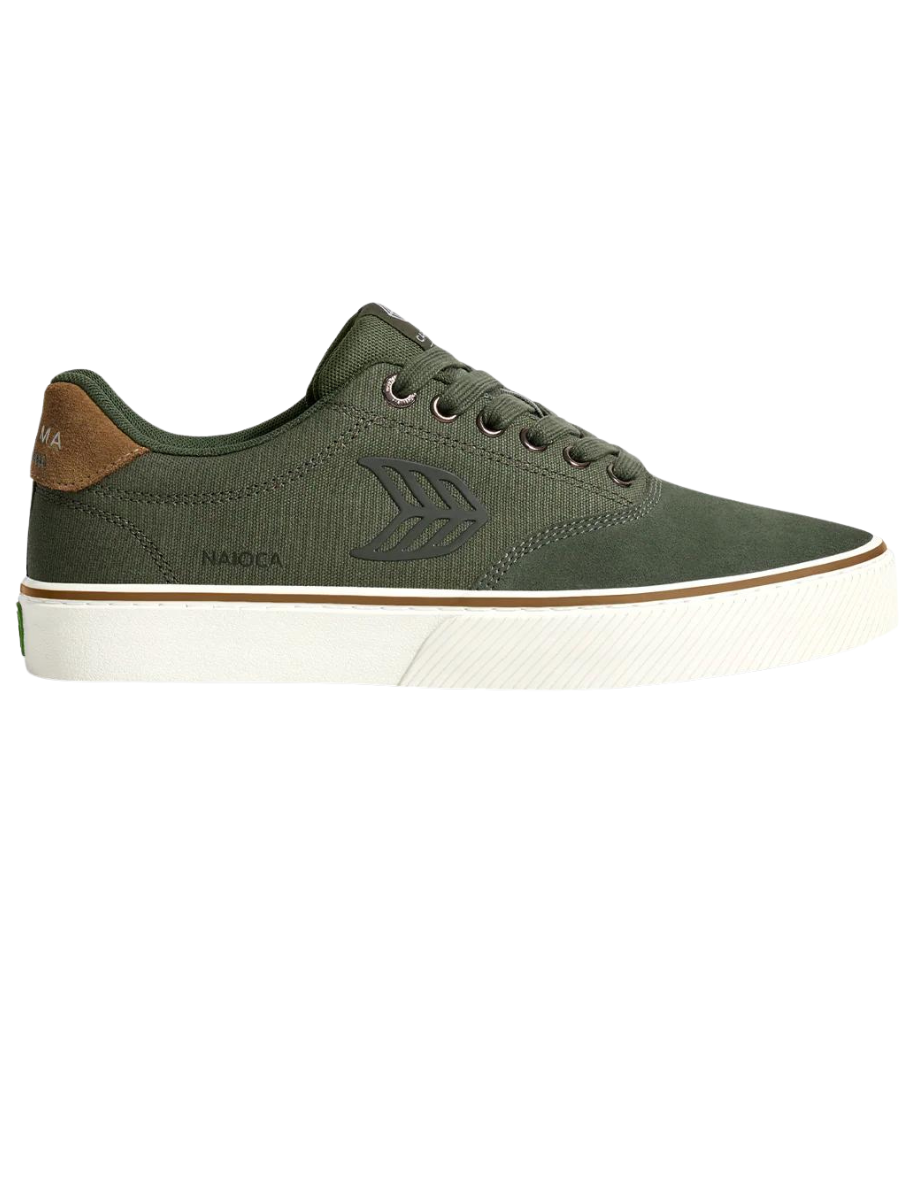 Cariuma Naioca Pro Skate Shoes - Bronze Green Suede Deep Linchen