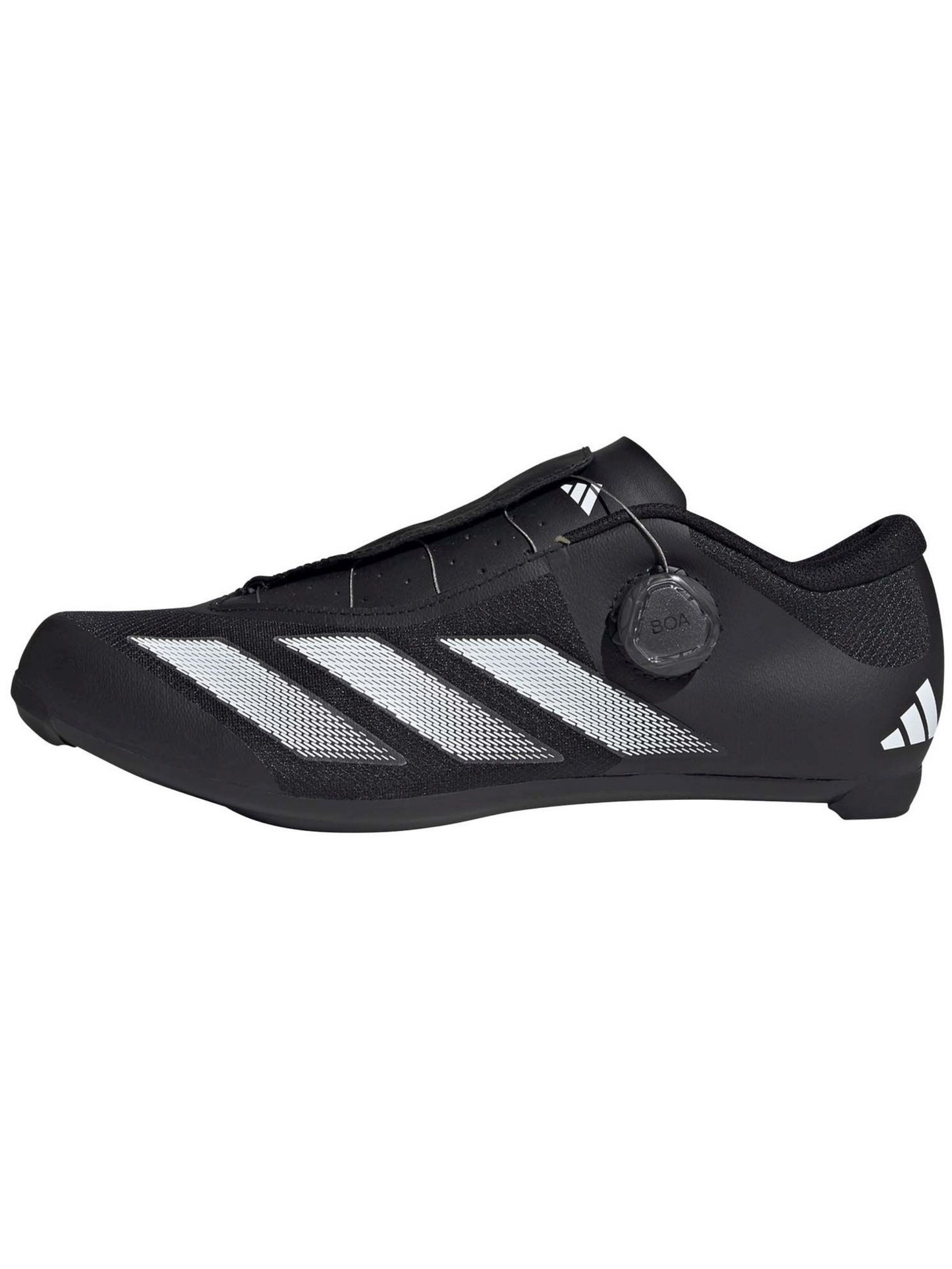 Adidas Tempo 3 Stripes BOA Road Cycling Shoes | Núcleo Preto / Nuvem Branca / Nuvem Branca