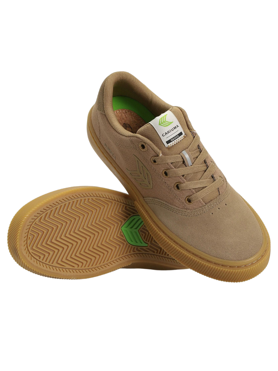 Cariuma Naioca Pro Skateschuhe – Gum Burnt Sand Wildleder und Canvas