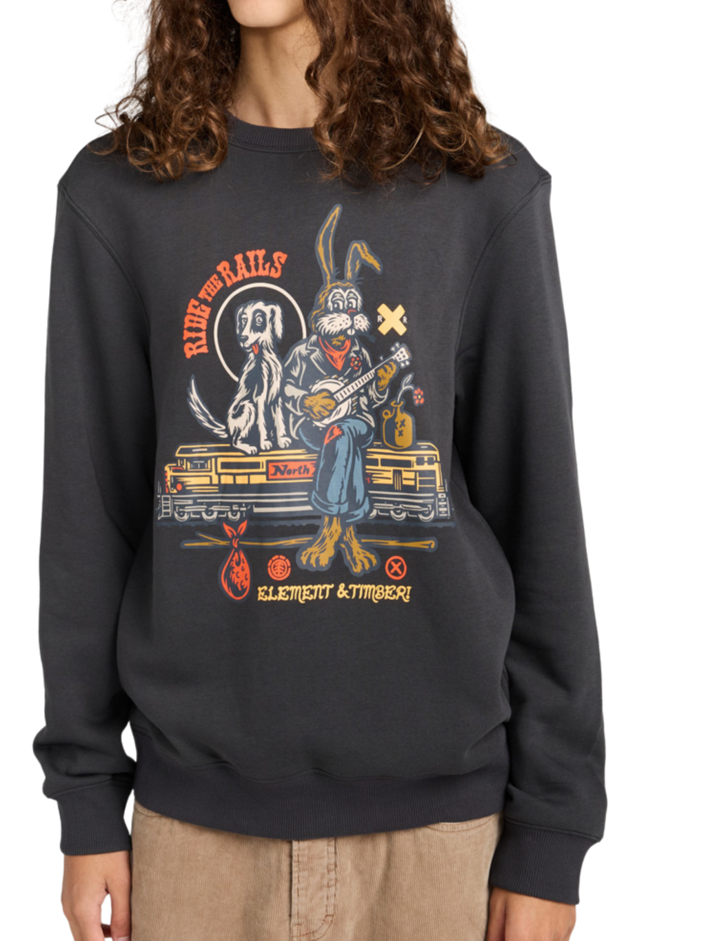 Sudadera Element Timber Aboard Crew - Off Black