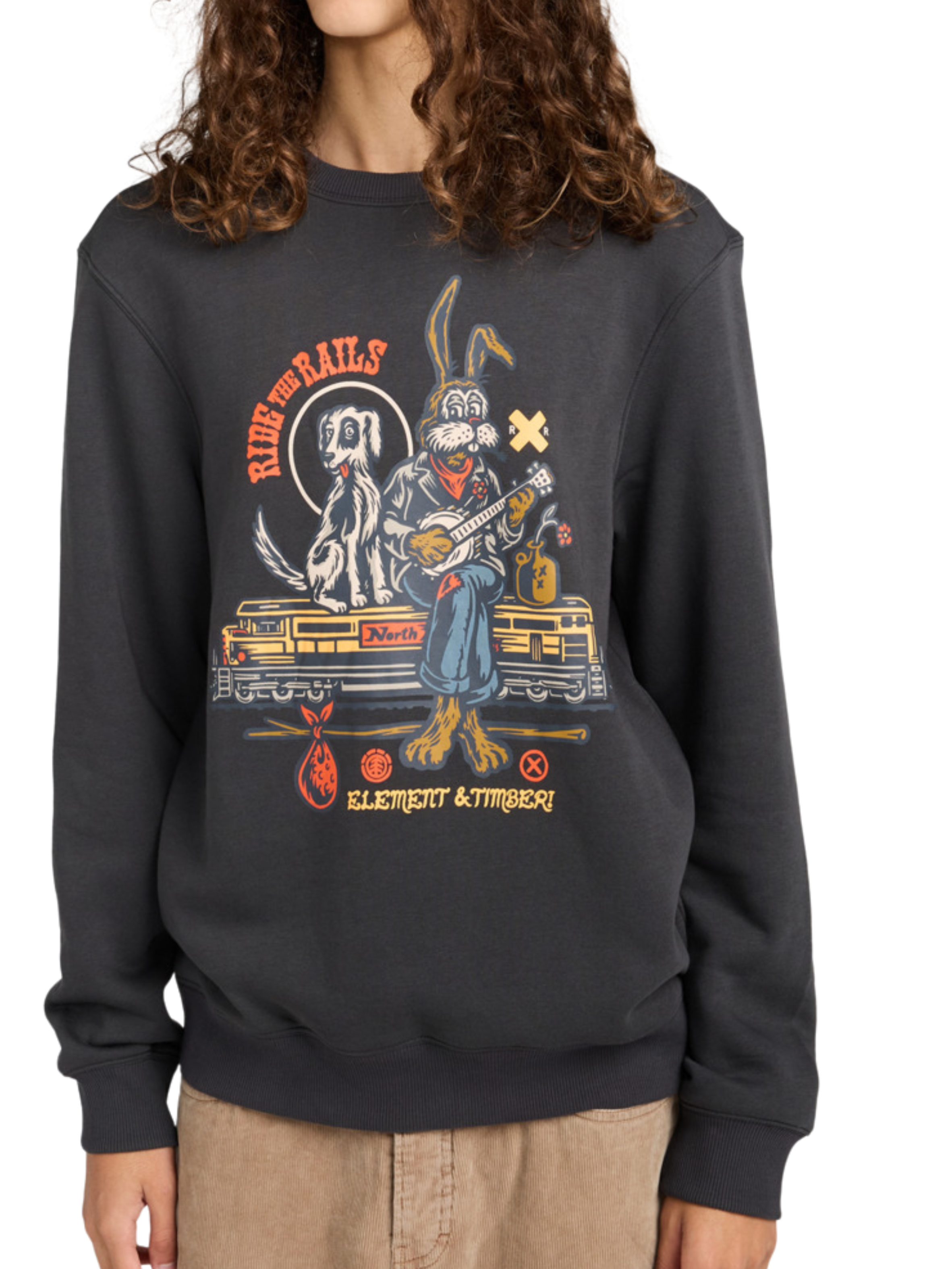 Sudadera Element Timber Aboard Crew - Off Black