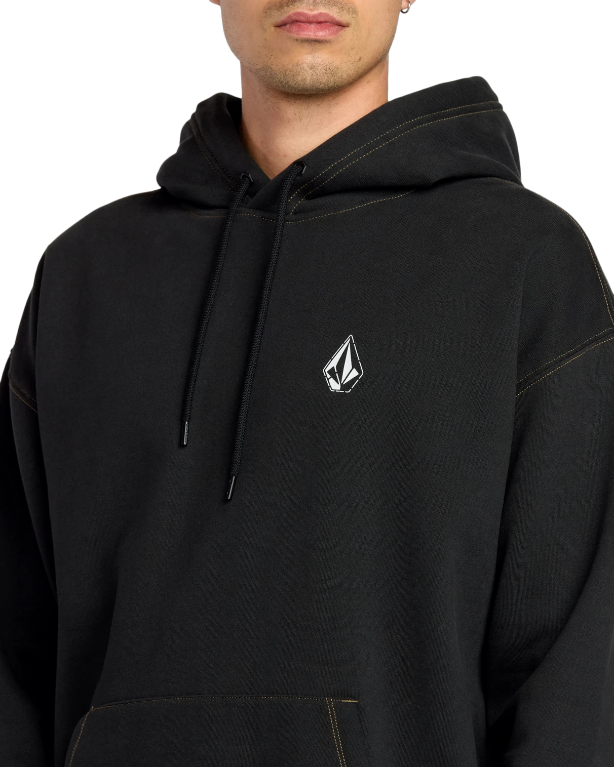 Volcom Skidder sudadera con capucha hombre detail 3 | Black