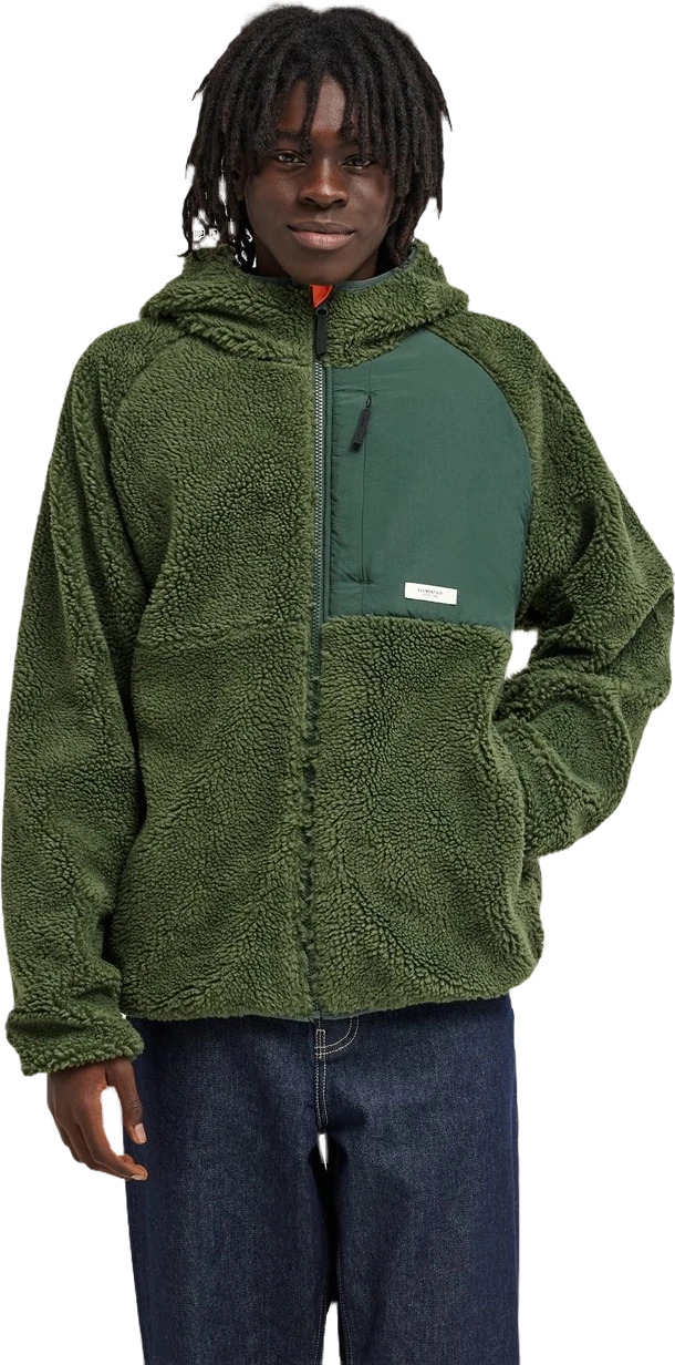 Element Wolfe Sherpa Sudadera reversible con capucha sudadera hombre | Verde