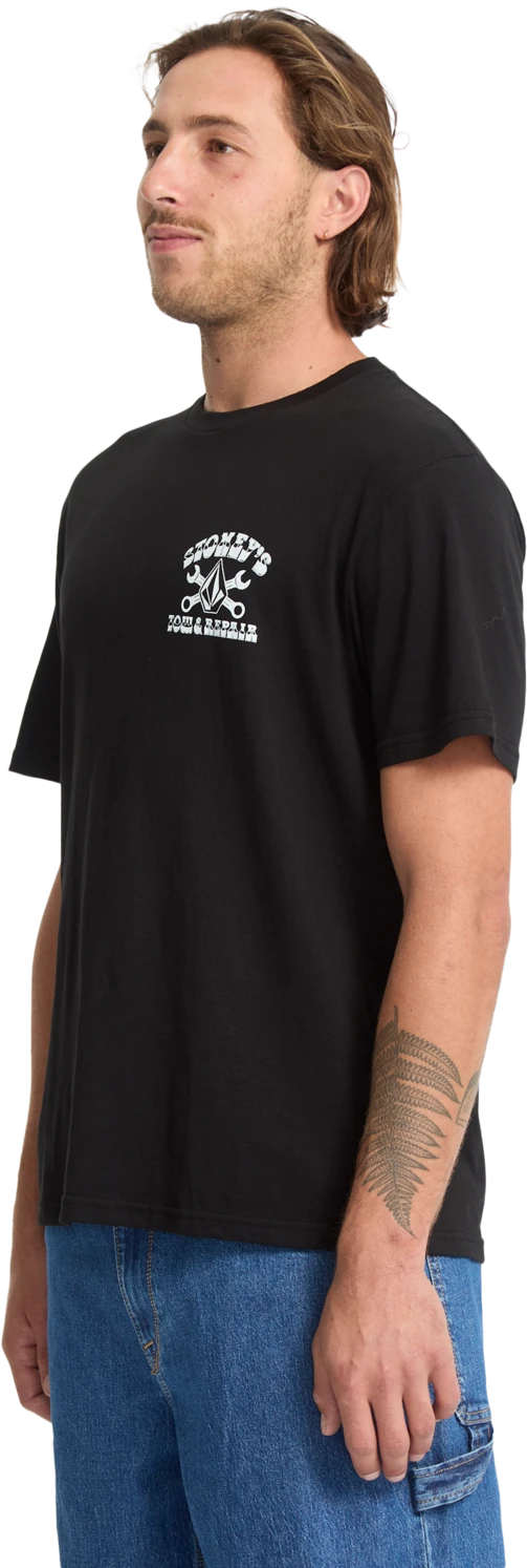 Volcom Stoneys camiseta manga corta hombre detail 5 | Black