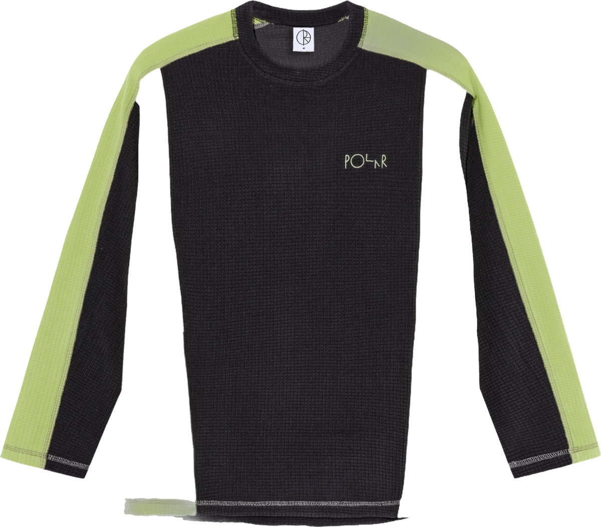 Polar Skate Co. Polar Skate Co. Grid Fleece Sweater - Black/Chartreuse sudadera hombre | Black/Chartreuse