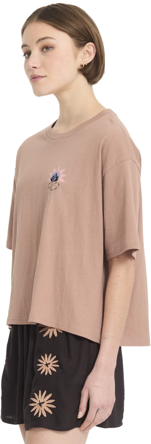 Volcom BLISS TEE camiseta manga corta mujer detail 5 | Pale Khaki