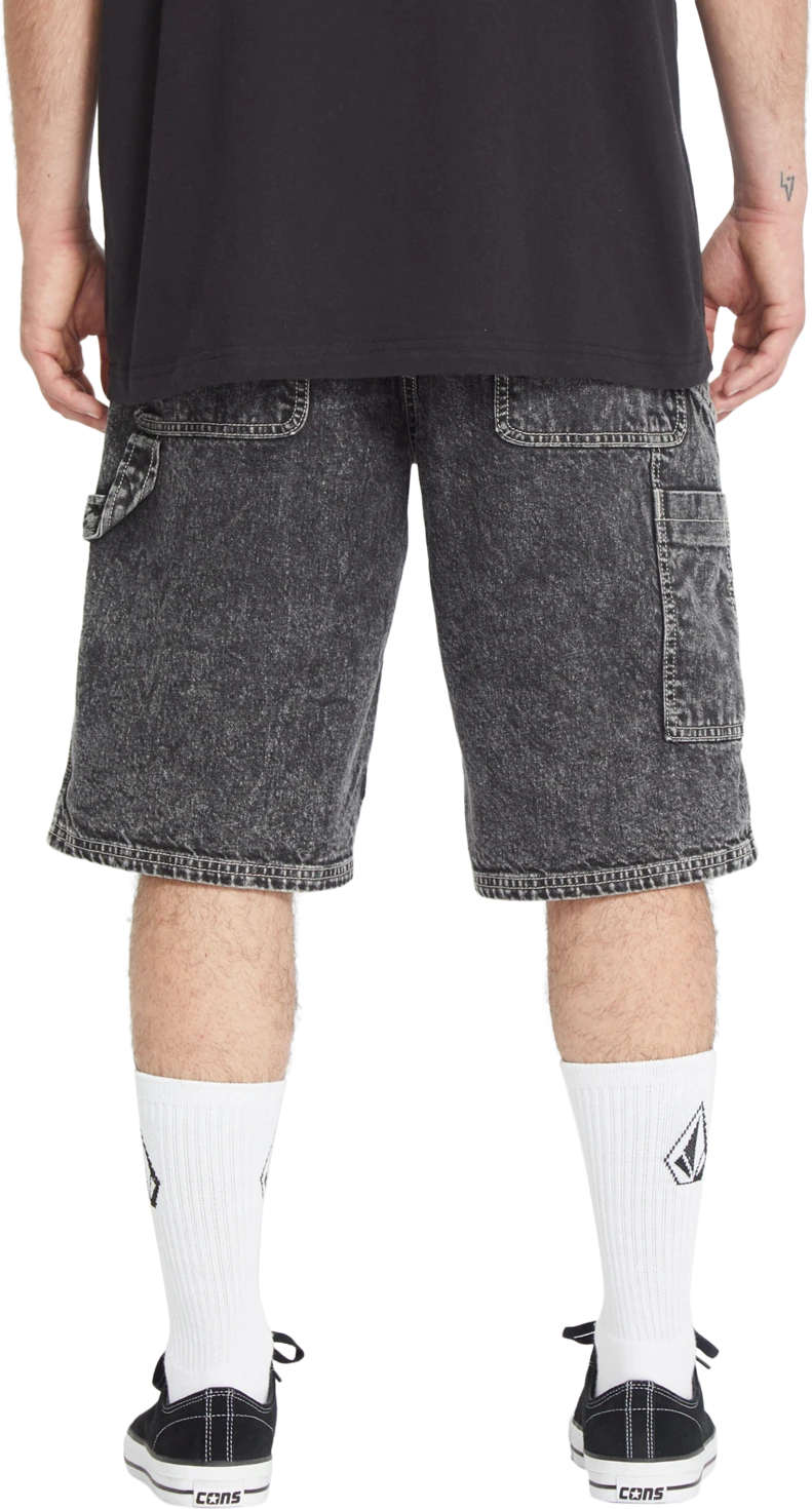 Volcom Labored Denim Utility Short denim short hombre detail 1 | Light Acid Black