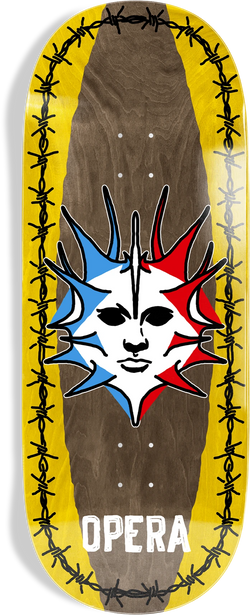 Opera Opera Fatties Torn Spike EX7 Tabla de Skate 12.0" tablas de monopatín | Brown/Yellow