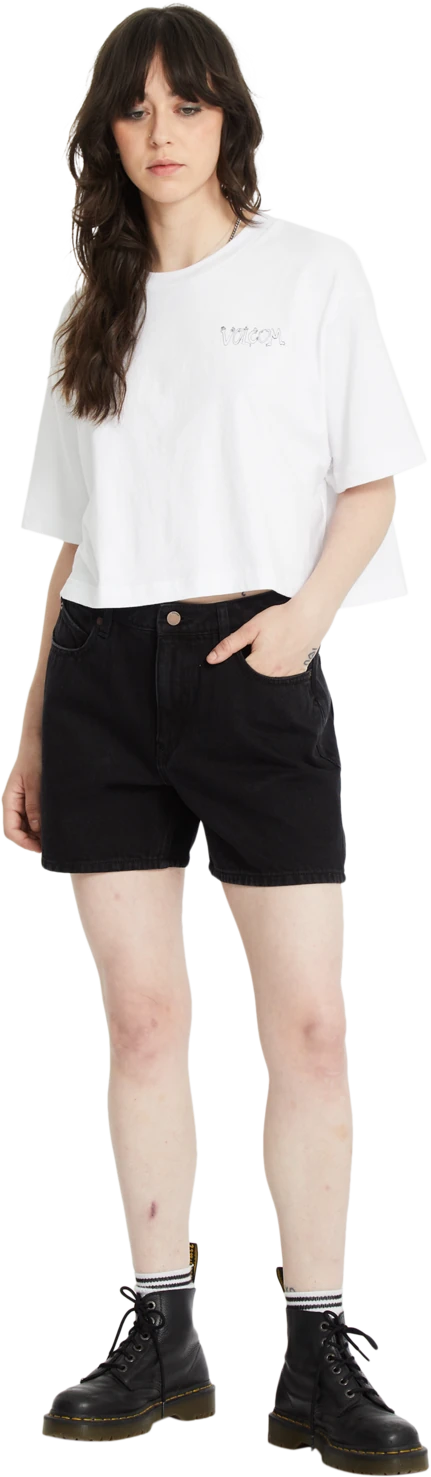 Volcom Drumstone T-shirt camiseta manga corta mujer detail 5 | White