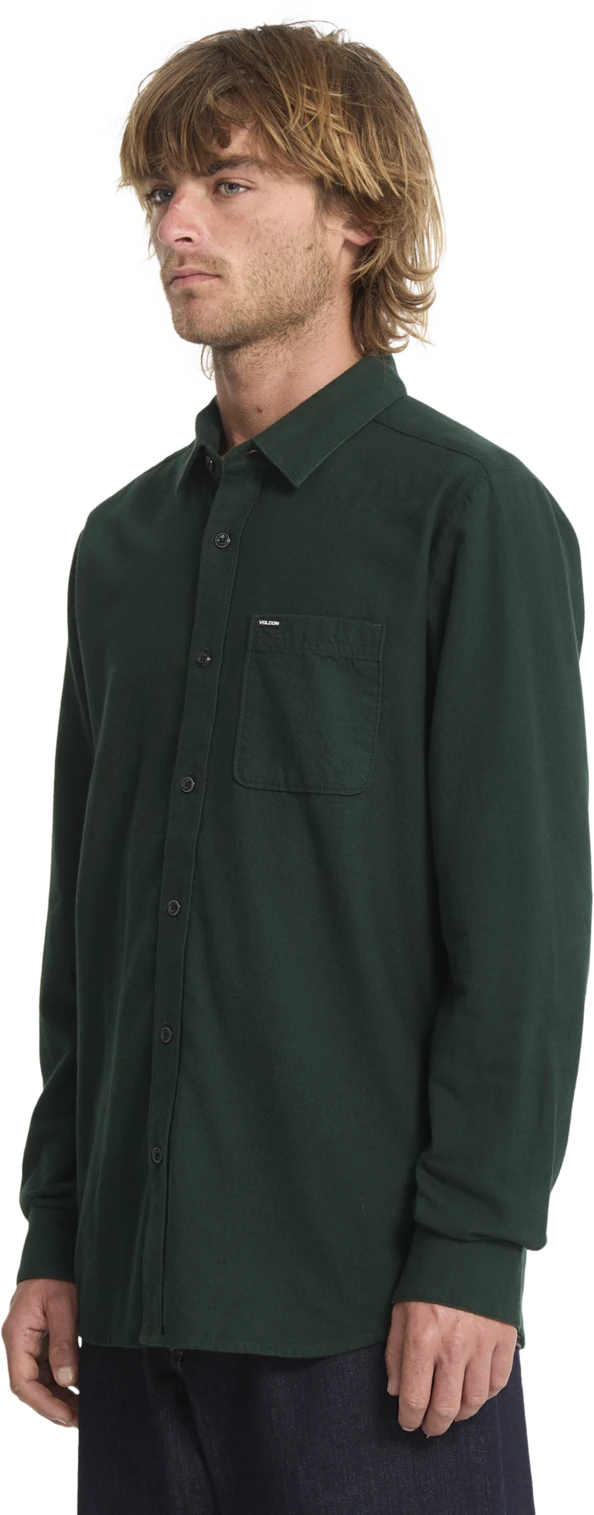 Volcom Caden Solid Shirt camisa manga larga hombre detail 4 | Scarab