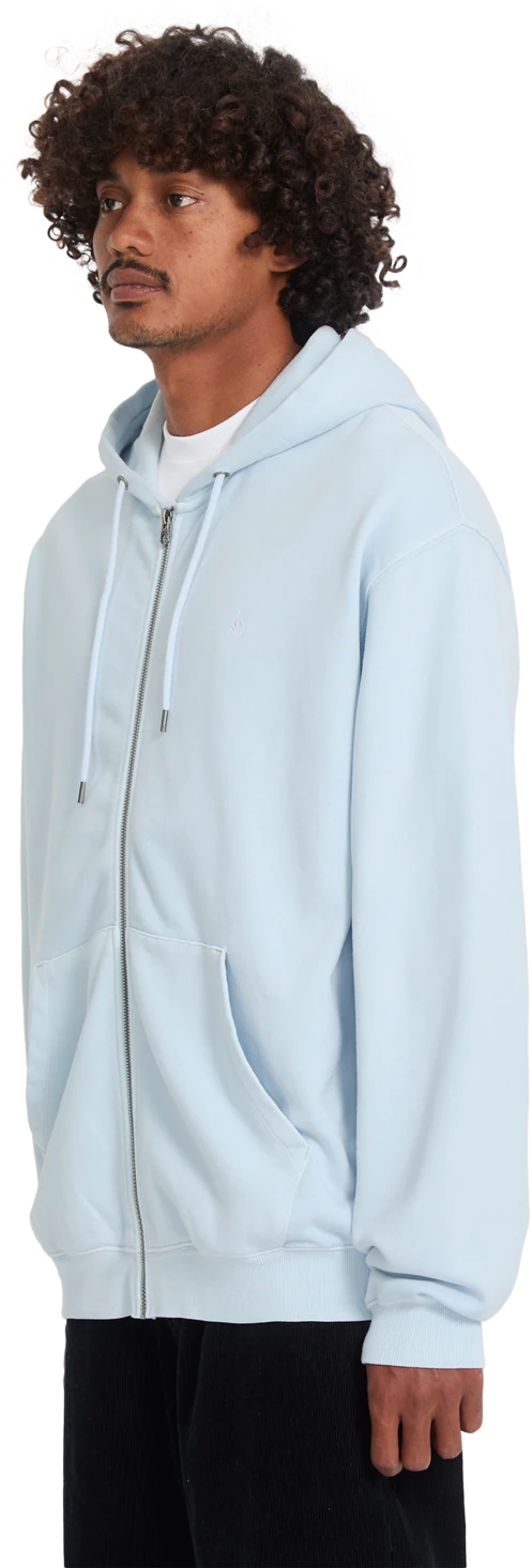 Volcom SINGLE STONE TW ZIP sudadera con capucha hombre detail 2 | Light Blue Acid