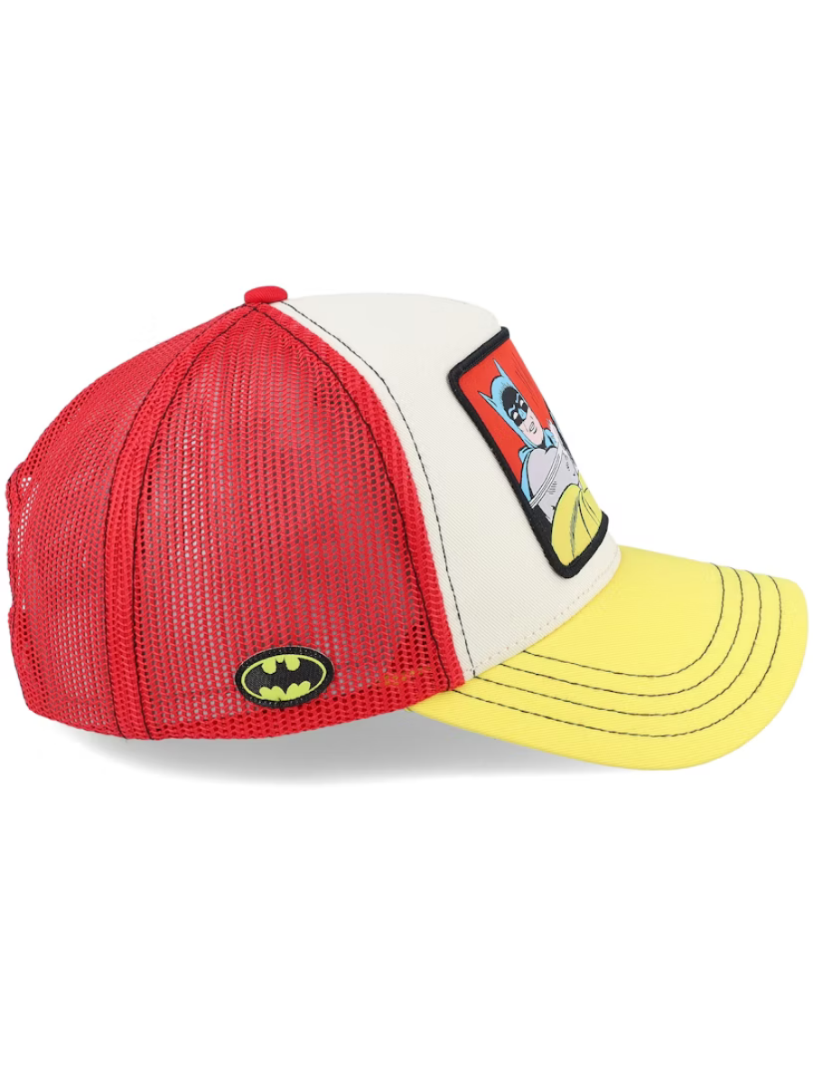 Casquette Trucker Capslab x DC Comics (Batman &amp; Robin) - Rouge/Gris/Jaune