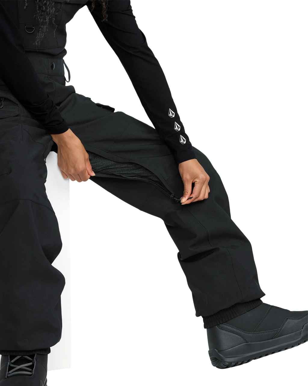 Volcom CRESTON 3D STRETCH BIB OVERALL pantalón mujer detail 8 | Black