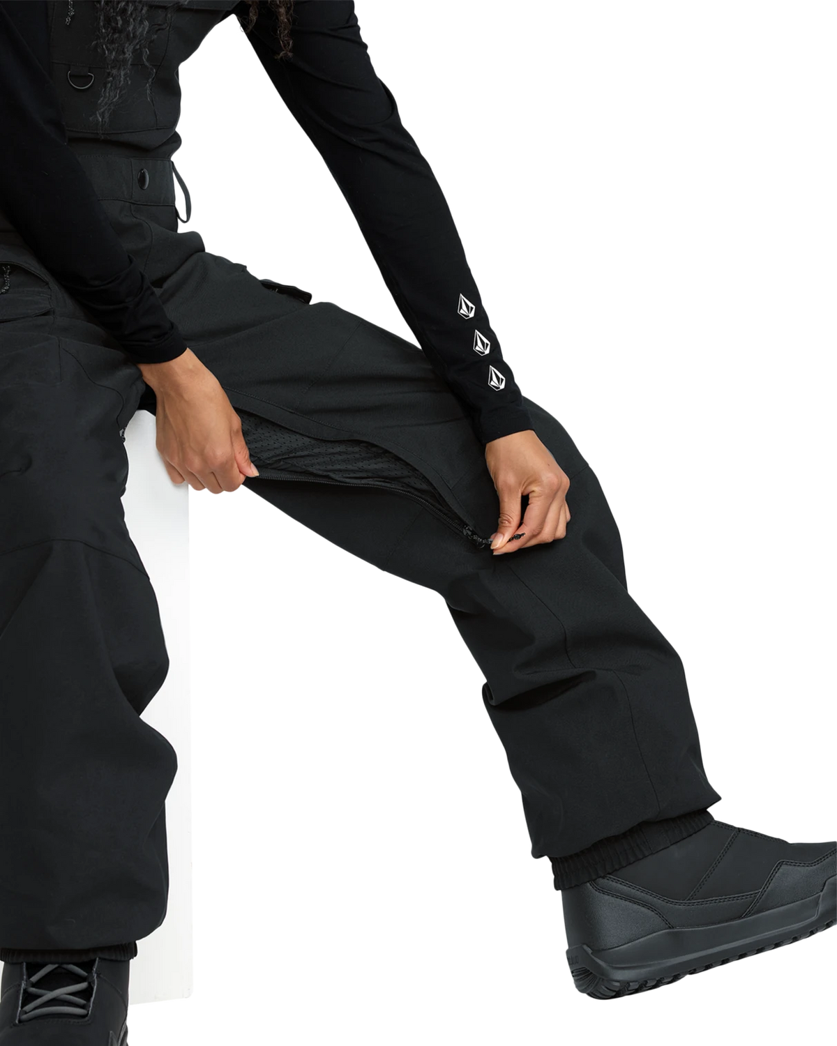 Volcom CRESTON 3D STRETCH BIB OVERALL pantalón mujer detail 8 | Black