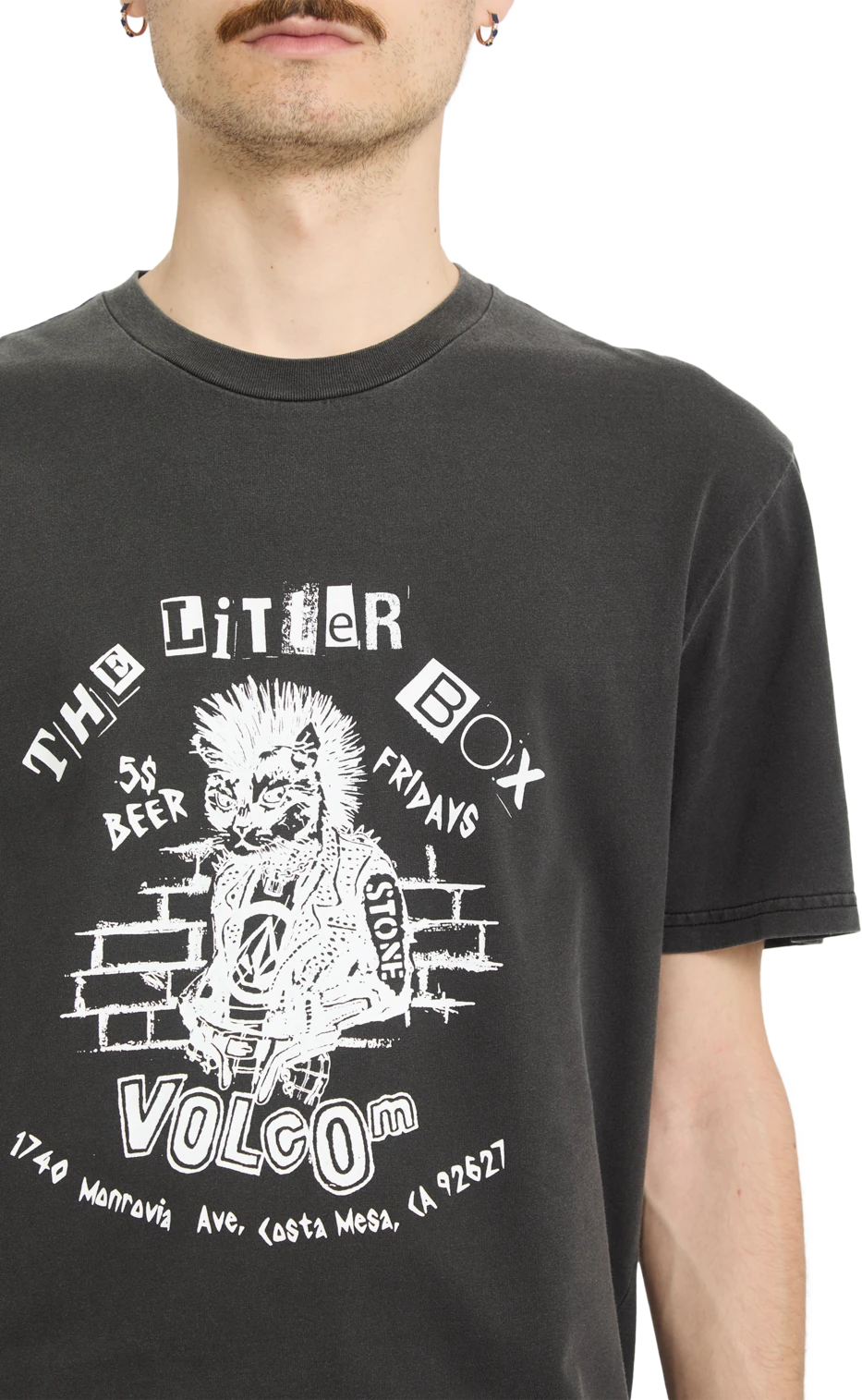 Volcom PUNKAT PW SST camiseta manga corta hombre detail 3 | Black