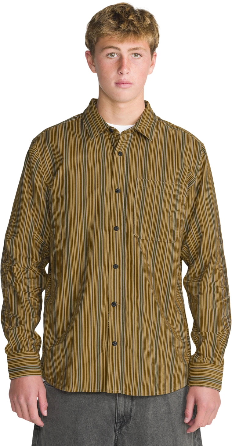 Volcom FA CASEY JONES LS camisas hombre | Dull Gold