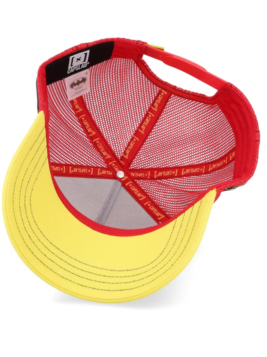 Casquette Trucker Capslab x DC Comics (Batman &amp; Robin) - Rouge/Gris/Jaune