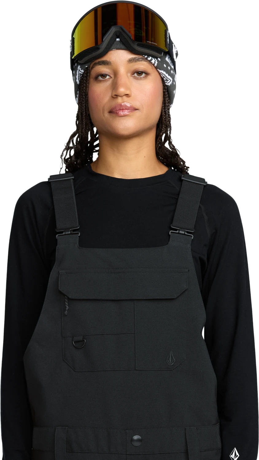 Volcom CRESTON 3D STRETCH BIB OVERALL pantalón mujer detail 5 | Black