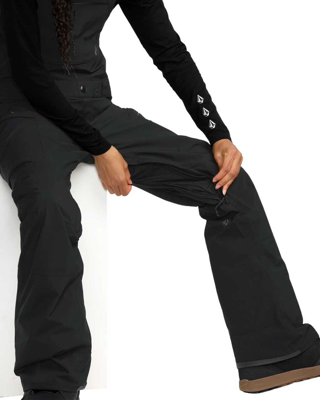 Volcom ASH STRETCH GORE BIB OVERALL pantalón mujer detail 8 | Black