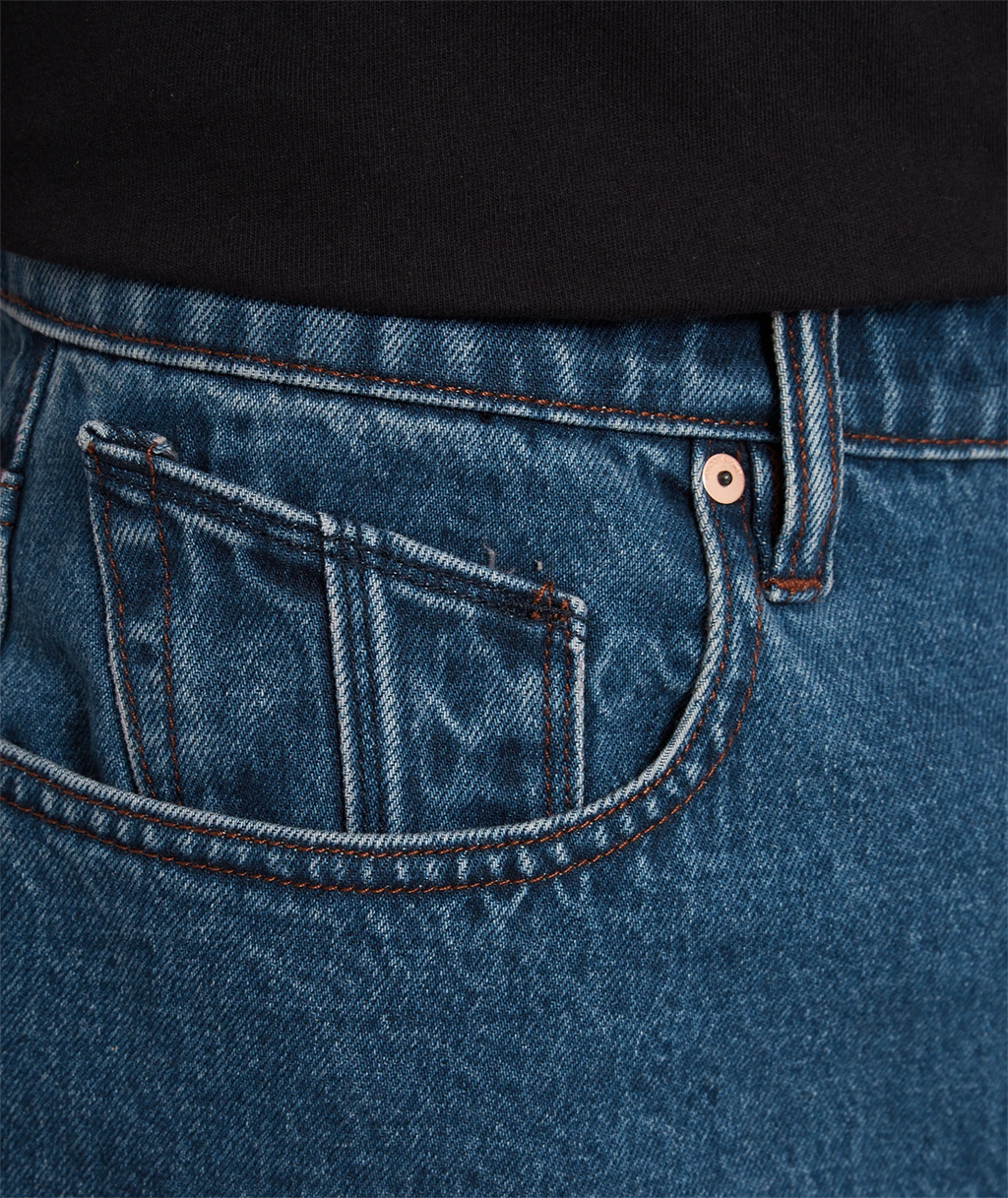 Volcom Billow Denim Short denim short hombre detail 6 | Indigo Ridge Wash
