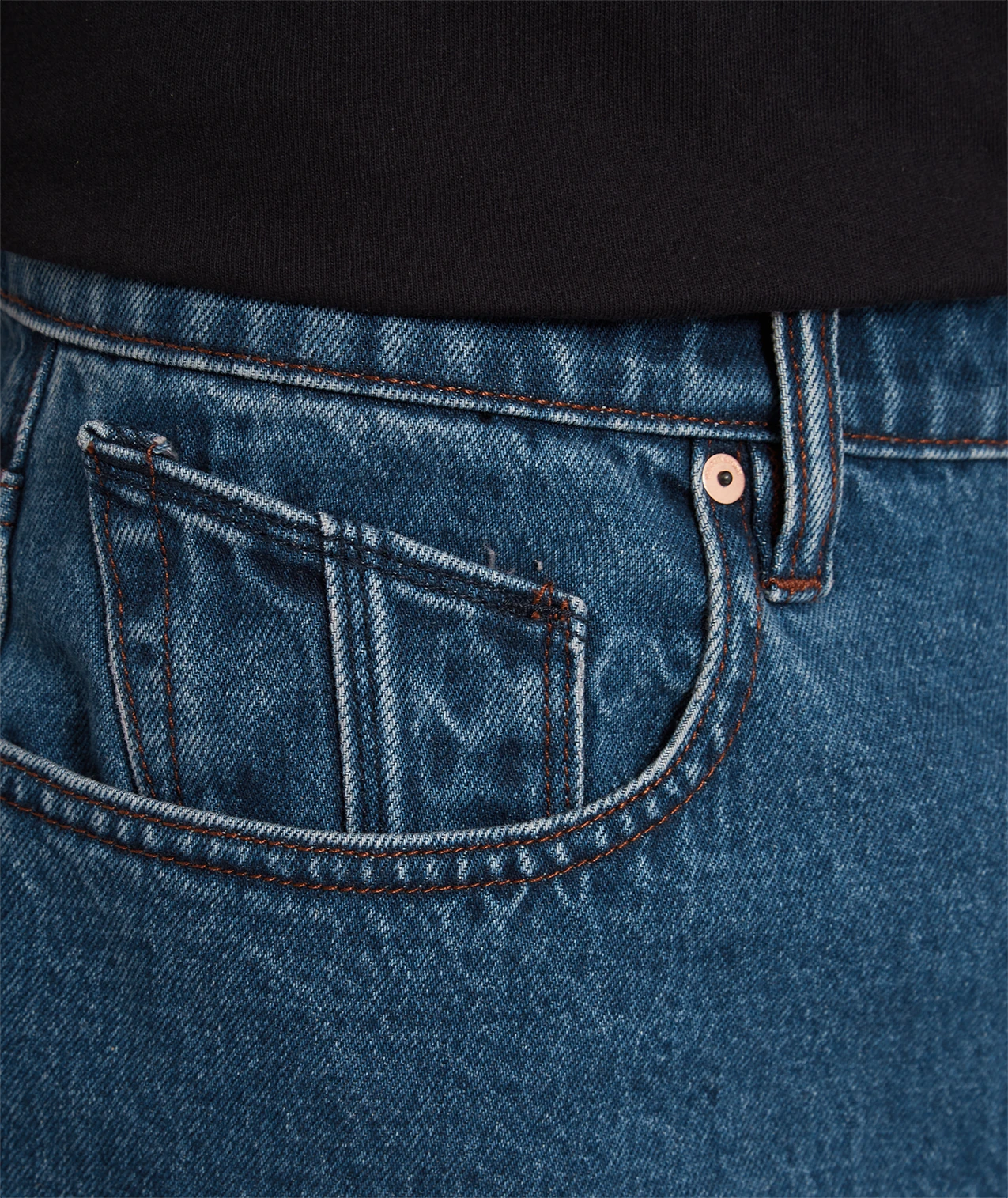 Volcom Billow Denim Short denim short hombre detail 6 | Indigo Ridge Wash