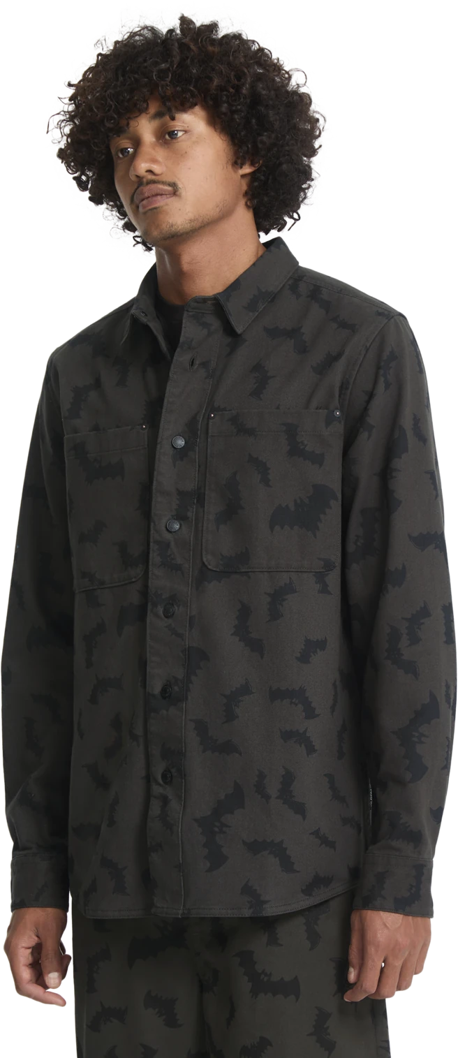 Volcom J.J. Villard Shirt camisa manga larga hombre detail 5 | Rinsed Black