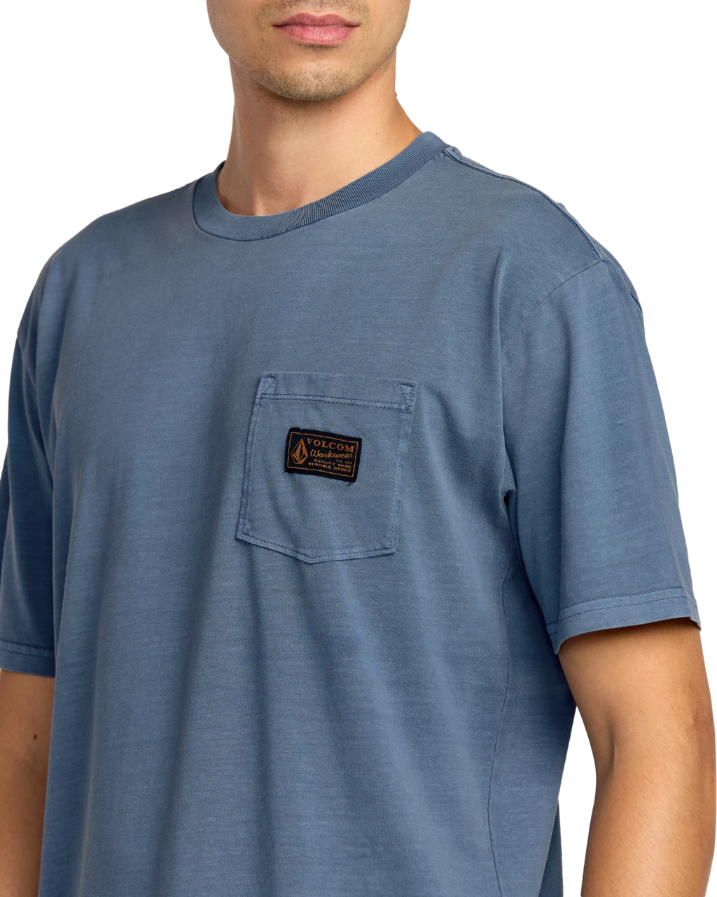 Volcom Workwear Certified Pocket camiseta manga corta hombre detail 4 | Blue Wash