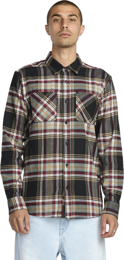 Volcom Netastone Flannel Shirt camisa manga larga hombre | Antique Black