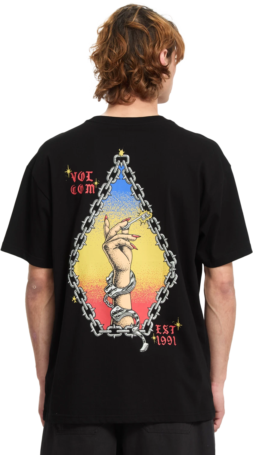 Volcom Fa Daniel Shepard Unlocked camiseta manga corta hombre detail 1 | BLACK