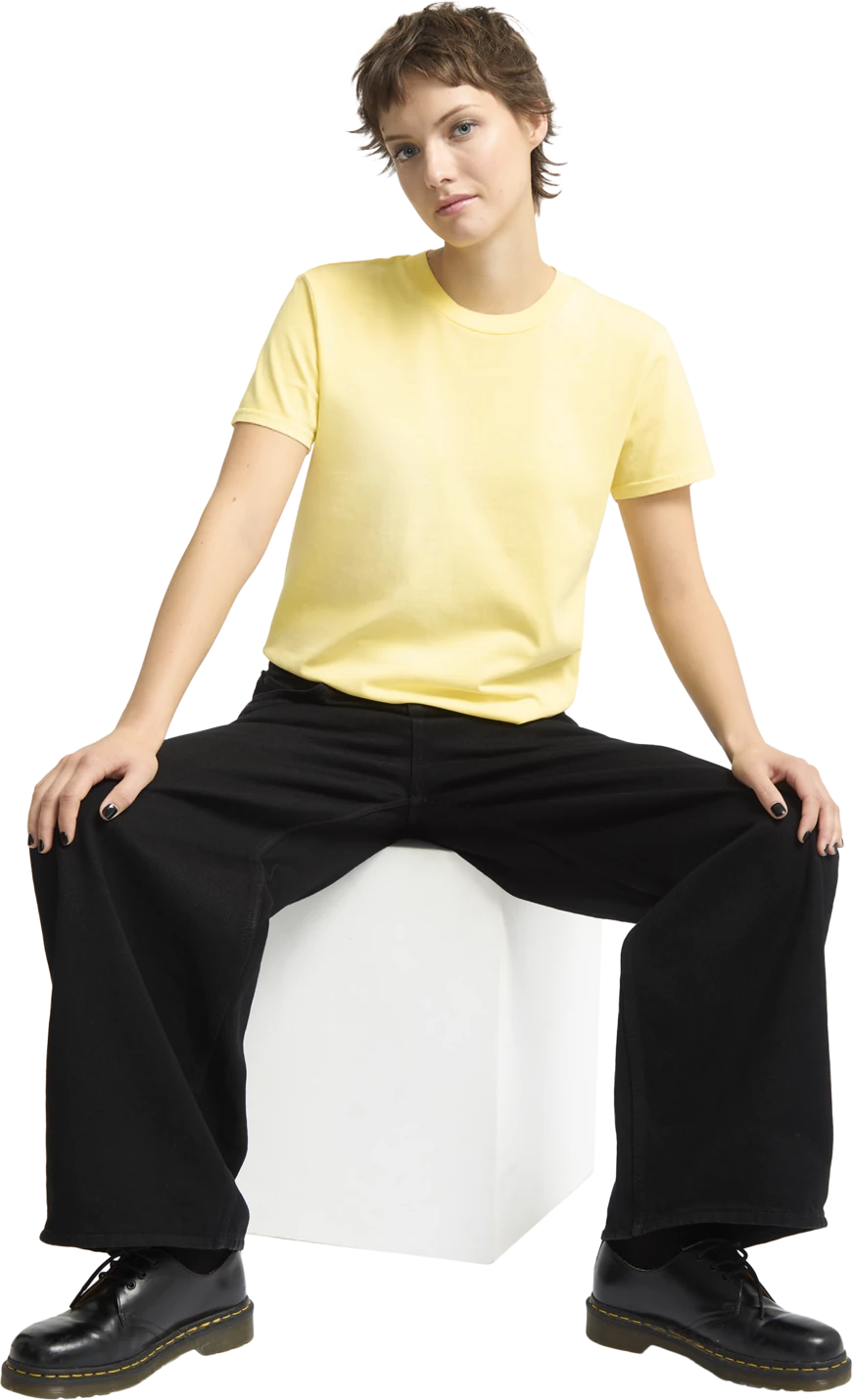 Volcom Solid Stone Emb camiseta manga corta mujer detail 3 | Dawn Yellow