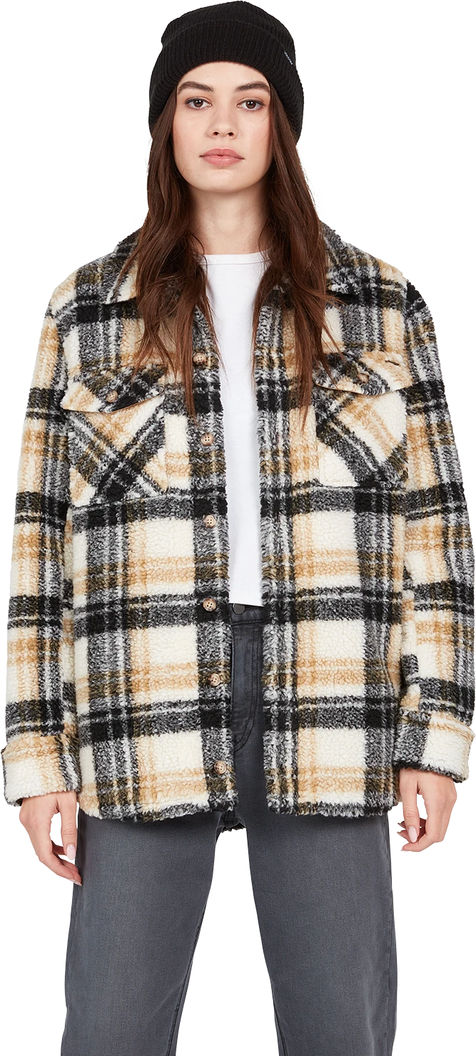 Volcom SILENT SHERPA JACKET chaquetas y abrigos mujer | Hazelnut
