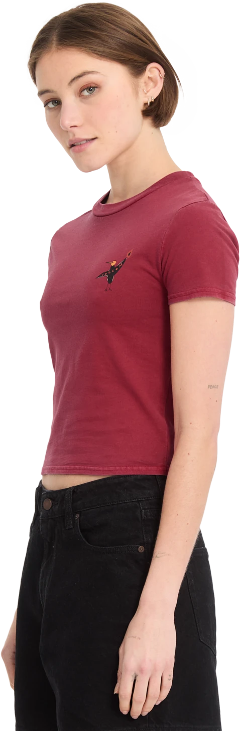 Volcom MOOVE ON camiseta manga corta mujer detail 2 | Deep Red