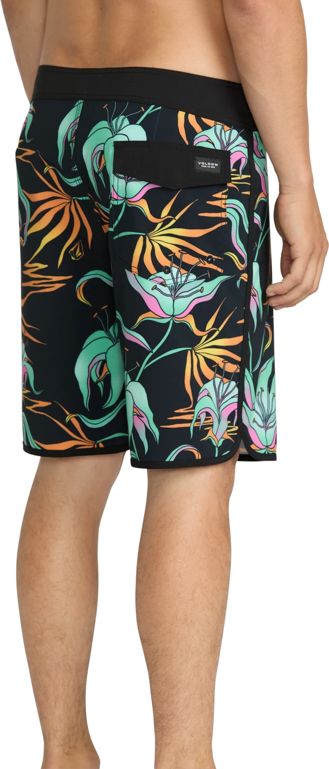 Volcom Infuse Scallop Mod 19 boardshort hombre detail 3 | Black Green