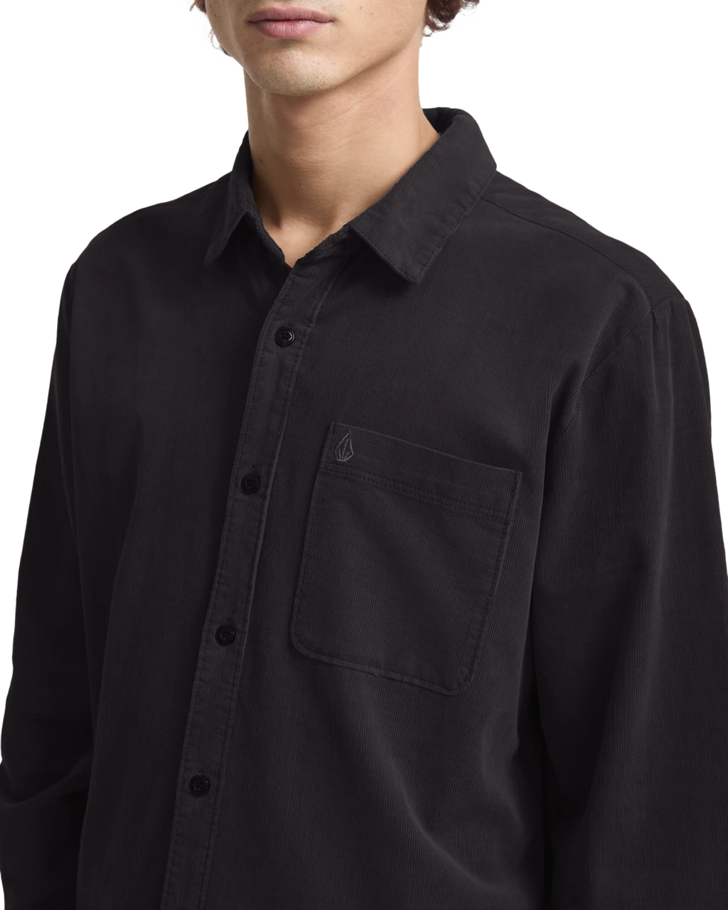 Volcom Zander Shirt camisa manga larga hombre detail 3 | Asphalt Black