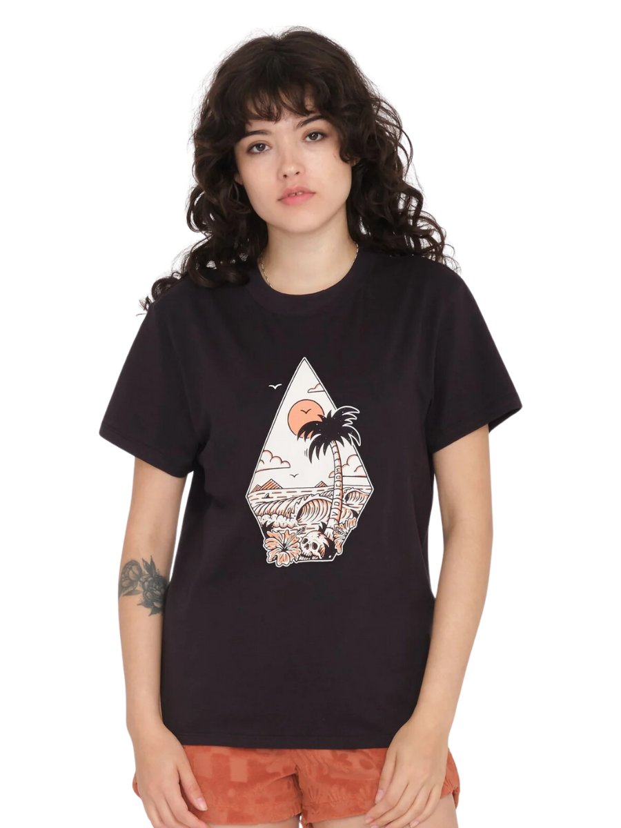 Volcom Radical Daze Mädchen T-Shirt – Schwarz